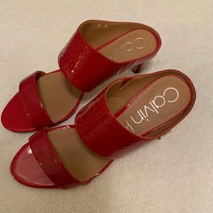 New Red Calvin Klein Sandals